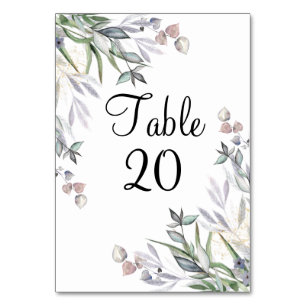 Numéro De Table Réception en cuir écossais Lilac souple