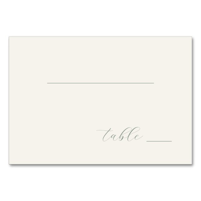 Numéro De Table Refined Gray Calligraphy Table (Devant)