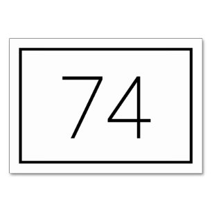 Numéro De Table Restaurant minimaliste moderne en texte blanc