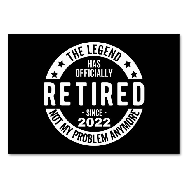 Numéro De Table Retired (Devant)