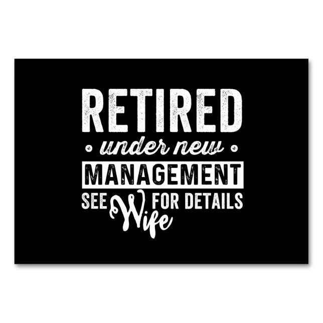 Numéro De Table retired under new management see wife for details. (Devant)
