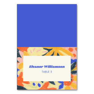 Numéro De Table Retro Artsy Abstrait Botanique Baby shower personn