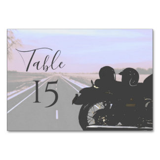 Numéro De Table Rêves du Mariage de moto Open Road