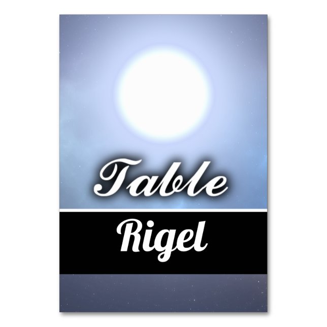 Numéro De Table Rigel (Par défaut)