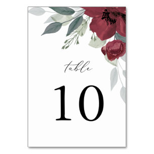 Numéro De Table Romance florale