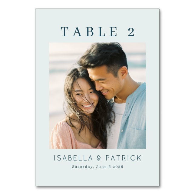 Numéro De Table Romantic Pastel Minimalist Photo (Par défaut)