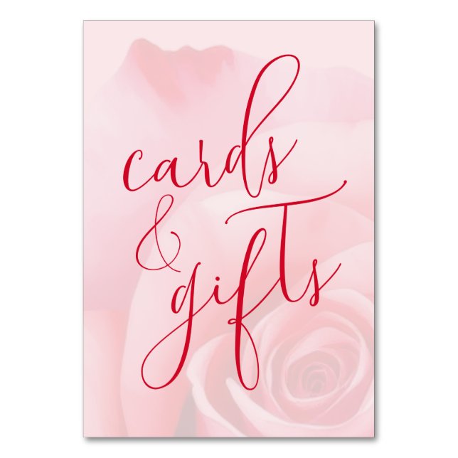 Numéro De Table Romantic Pink Floral Cards & Gifts Sign (Par défaut)