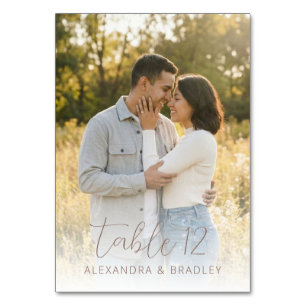 Numéro De Table Romantique Naturel Contemporain Photo