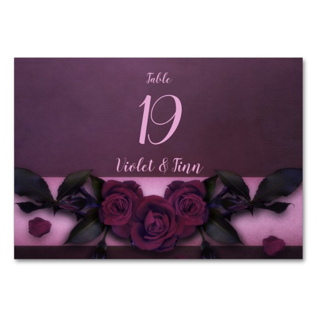 Numéro De Table Rose (Devant)