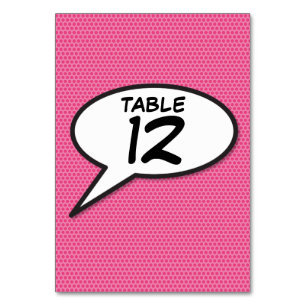 Numéro de table rose Art Pop Livre de Bande Dessin