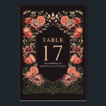 Numéro De Table Rose Gold Black Red Enchanted Garden Wedding<br><div class="desc">Célébrez avec cet Imaginaire Enchanted Garden Wedding design. Ce design conviendra parfaitement aux couples à la recherche d'une esthétique moderne et capricieuse. Le design sur le dos de l'invitation n'est PAS une véritable feuille d'or rose. Les articles sont imprimés exactement comme ils apparaissent sur votre écran lorsque vous ajoutez au...</div>