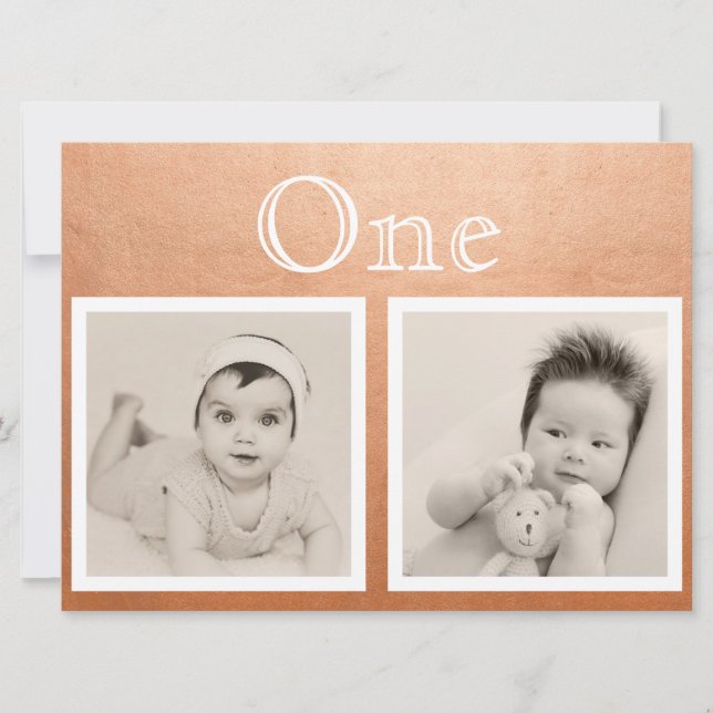 Numéro de table rose gold personnalisé pour mariés (Devant)