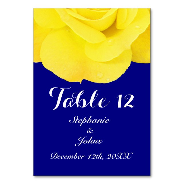 Numéro De Table Rose Jaune Marine Bleu mignonne Unique Cool tendan (Par défaut)