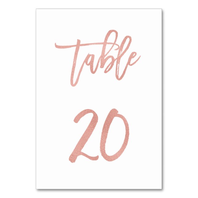 Numéro De Table Rose moderne Fairytale Gold Mariage Table Numéro 2 (Par défaut)