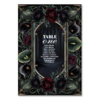 Rose noir Floral Gothique Mariage d'Halloween