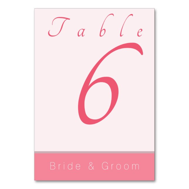 Numéro De Table Rose rose pour toujours commence moderne Mariage v (Par défaut)