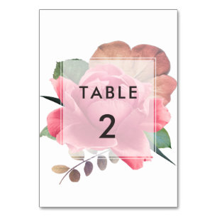 Numéro De Table Rose vintage élégant