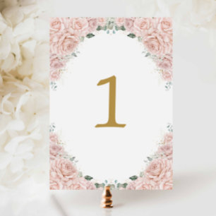 Numéro De Table Roses Roses Fleurs Rose Foncé Anniversaire Mariage