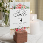 Numéro De Table Roses roses roses roses romantiques<br><div class="desc">De jolis amas de roses roses et feuillage roses et d'aquarelle élégants sur un arrière - plan pastel pastel,  étiquette bordé d'or et champs de texte modifiables. Fonctionne avec un graphisme de texte "Table" dans une police de script personnalisée (ou supprimer et customiser dans l'éditeur de conception).</div>