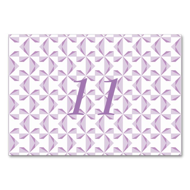 Numéro De Table Roues pourpres (Devant)