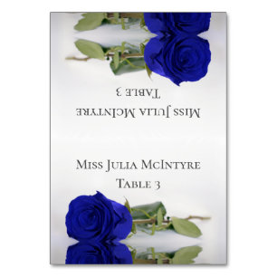 Numéro De Table Royal Blue Rose Mariage do-it-yourself Panier