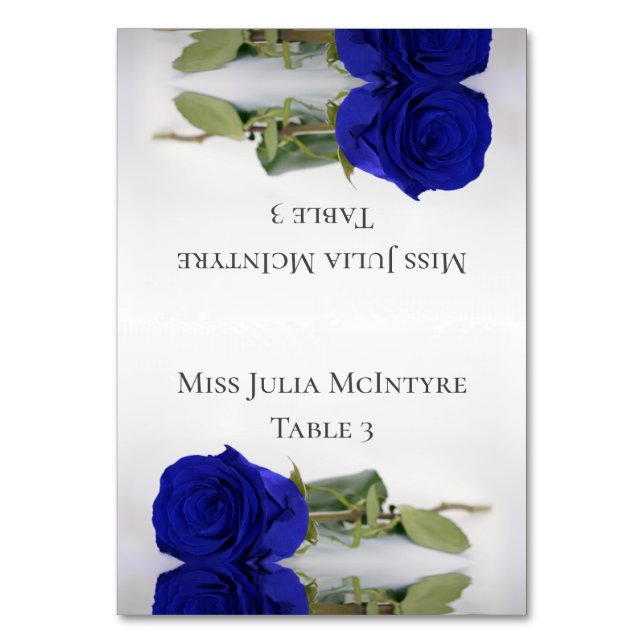 Numéro De Table Royal Blue Rose Mariage do-it-yourself Panier (Par défaut)