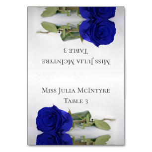 Numéro De Table Royal Blue Rose Mariage do-it-yourself Panier