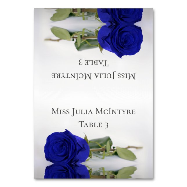 Numéro De Table Royal Blue Rose Mariage do-it-yourself Panier (Par défaut)