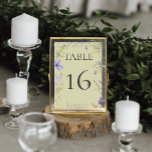 Numéro De Table Russe Lavande et Fleur sauvage Sage Mariage Sage<br><div class="desc">Présentant notre programme de mariage rustique exquis, conçu pour capturer l'essence de votre journée spéciale avec son design enchanteur. Imaginez une douce scène verte sauge, donnant un ton serein et romantique à votre célébration. Le design est orné d'un cadre délicat de fleurs sauvages éthérés dans les tons violets, lavande, crème...</div>