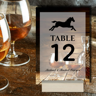 Numéro De Table Rustic Bourbon Derby Horse Racing Party