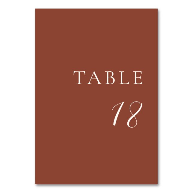 Numéro De Table Rustic Copper Editorial Modern Wedding (Par défaut)
