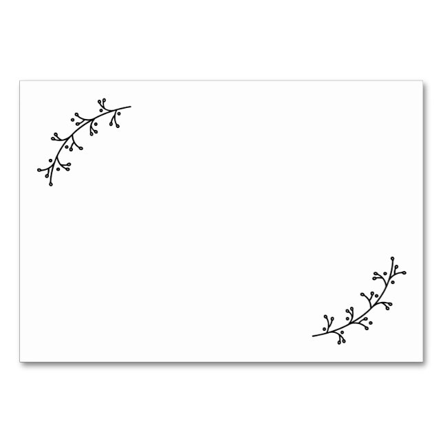 Numéro De Table Rustic Laurels Conseil Mariage et souhaits (Devant)