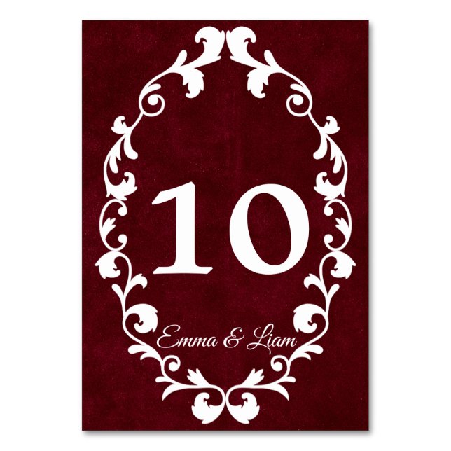 Numéro De Table Rustic Mexican Wedding Table Number Card (Par défaut)