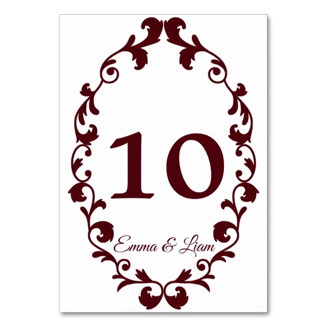 Numéro De Table Rustic Mexican Wedding Table Number Card (Par défaut)