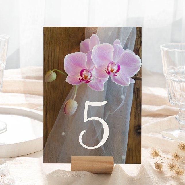 Numéro De Table Rustic Orchid Elegance Pays Barne Mariage (Créateur téléchargé)