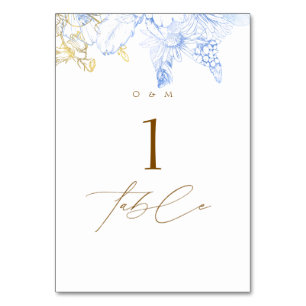 Numéro De Table Rustique et élégant Florals Rose Mariage or
