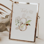 Numéro De Table Rustique Floral manuscrit Script 8 Mariage<br><div class="desc">Un élégant design floral numéro 8 pour toutes les saisons dans des teintes multiples de crème,  vert et bordeaux,  avec un script de calligraphie manuscrit fera de votre table mariage un stand défini. Idéal pour les dîners de répétition mariages,  après les fêtes,  les douches nuptiales,  et plus encore.</div>