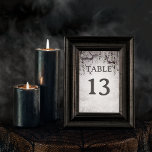 Numéro De Table Rustique gothique Noir & Bourgogne Mariage d'Hallo<br><div class="desc">Entrez dans un royaume de romantisme sombre avec notre somptueux numéro de table gothique ou mariage d'Halloween qui mêle harmonieusement élégance rustique avec une touche d'allure étrange. Ornée de vignes éffrayantes et délicates, cette carte numérique de table est un chef-d'oeuvre fascinant qui saisit l'essence de votre histoire d'amour unique. Sur...</div>