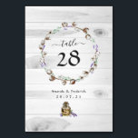 Numéro de table Rustique Lavande de coton<br><div class="desc">Lavande peinte à la main et coton Cartes numériques d'automne/hiver conçues pour être rapidement et facilement customisées à vos spécificités.</div>