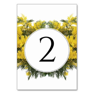Numéro De Table Rustique Mariage Acacia Wattle