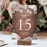 Numéro De Table Rustique Mason Jar Lumières dentelle Mariage flora<br><div class="desc">Carton Rustique Mason Jar Lights Lace Floral Mariage Numéro de table Carte. (1) Veuillez customiser ce modèle un par un (par ex. du numéro 1 au xx), et ajouter chaque carte de numéro séparément à votre panier. (2) Pour plus de personnalisation, cliquez sur le lien "customiser plus loin" et utilisez...</div>