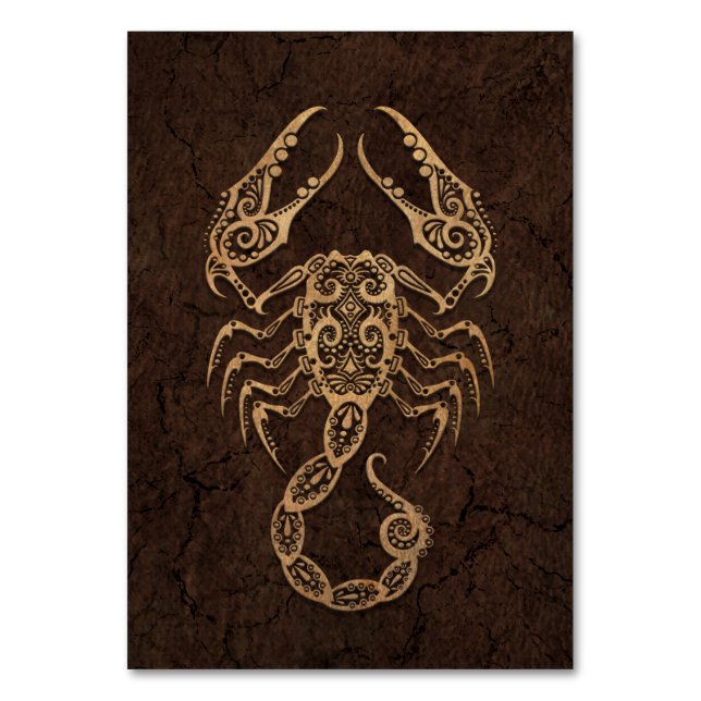Numéro De Table Rustique Scorpio Zodiac Connexion sur effet de pie (Par défaut)
