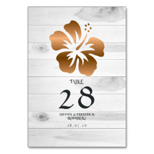 Numéro De Table Rustique Tropical Mystic Island Mariage