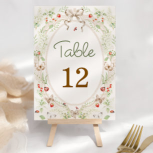 Numéro de table rustique vintage fleur sauvage
