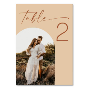 Numéro De Table Sable Chaud Pêche Moderne Mariage Photo Arc