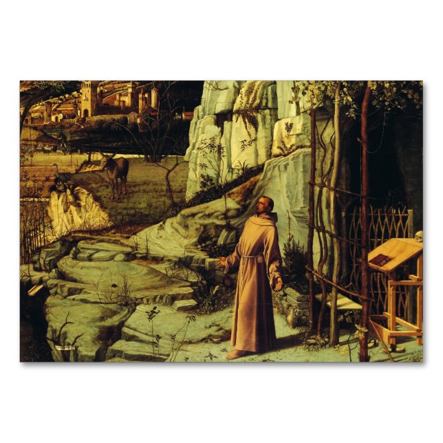 Numéro De Table Saint François dans le désert par Giovanni Bellini (Devant)