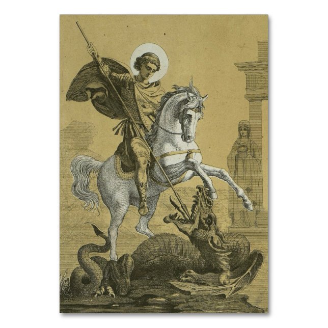 Numéro De Table Saint George – Premium "Sunburst Gold" Art (Par défaut)