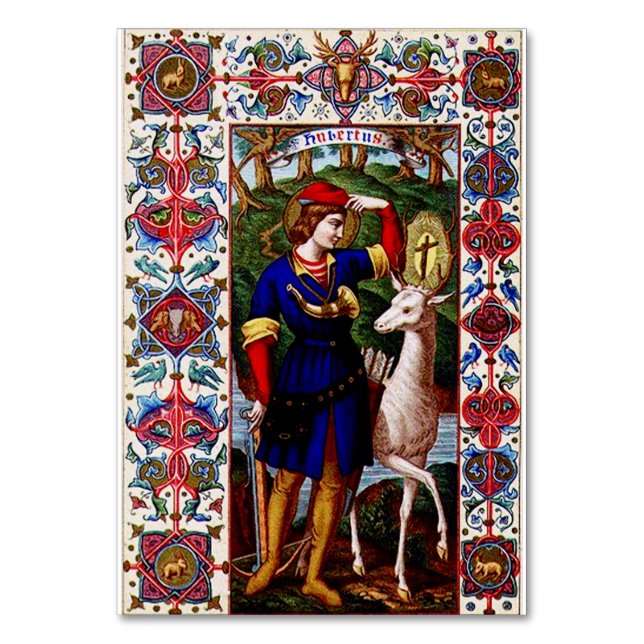 Numéro De Table Saint Hubert de Liège avec le cerf  (Par défaut)