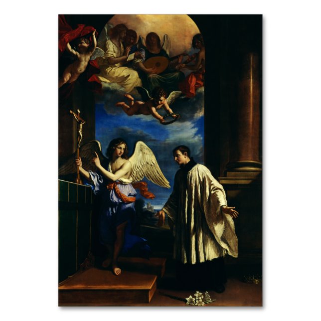 Numéro De Table Saint Louis de Gonzague Patron des étudiants Beaux (Par défaut)
