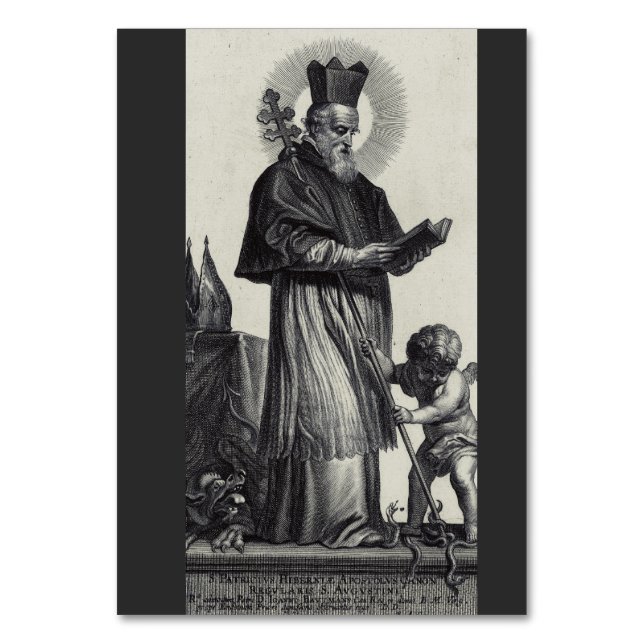 Numéro De Table Saint Patrick Apôtre d'Irlande  Art monochrome (Par défaut)